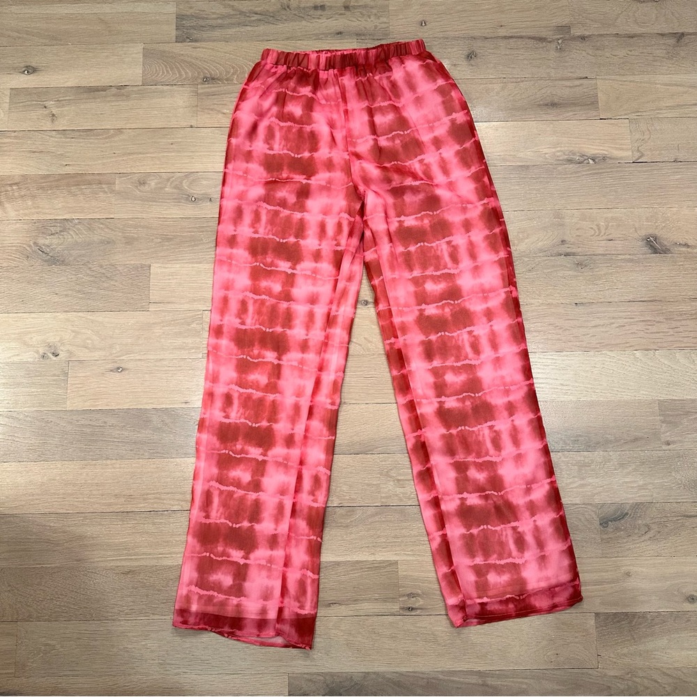 SNDYS x Molly King relaxed pants in pink tie dye
